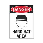 Danger Hard Hat Area 10" x 14" Sign - Graphic